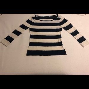 rag & bone navy and white striped shirt, size L